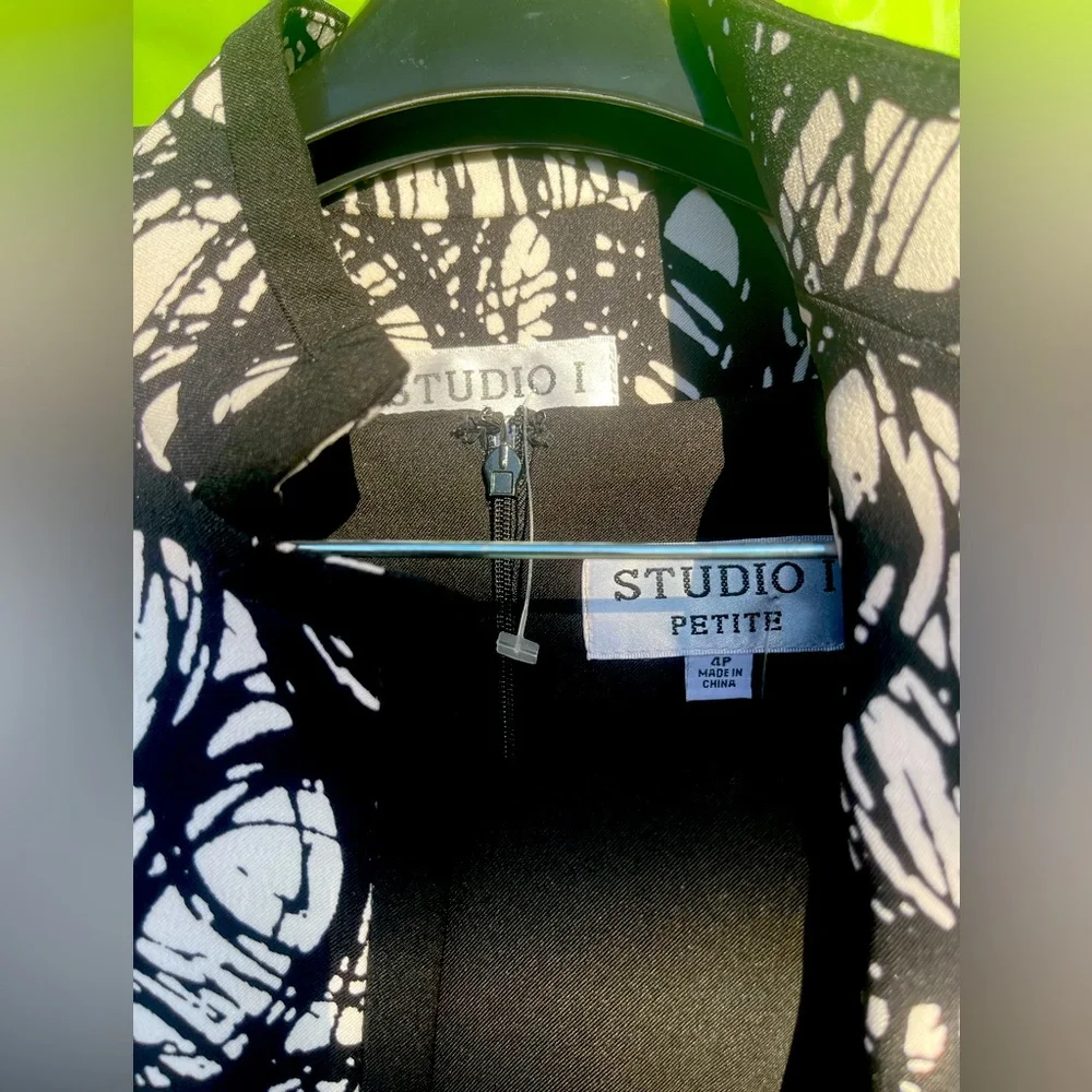 NWT BLACK DRESS WITH SHORT SLEEVE JACKET size 4 PETITE - Picture 11 of 11